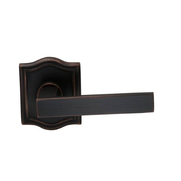 Arched Rose Passage Lever 2-3/8" Backset, T Strike Tuscan Bronze 930