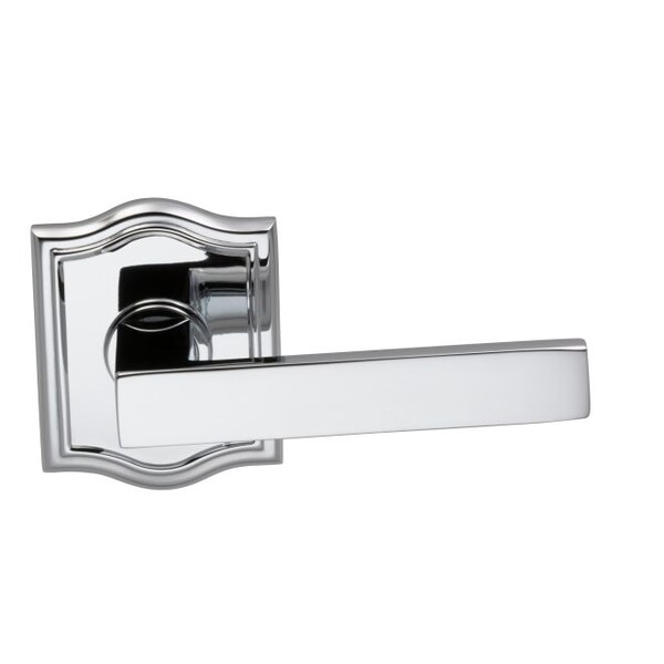 Arched Rose Priv Lever 2-3/4" BS Full Lip Strike Bright Chrome 930