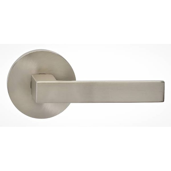 Modern Rose Passage Lever 2-3/4" Backset, T Strike Satin Nickel 930