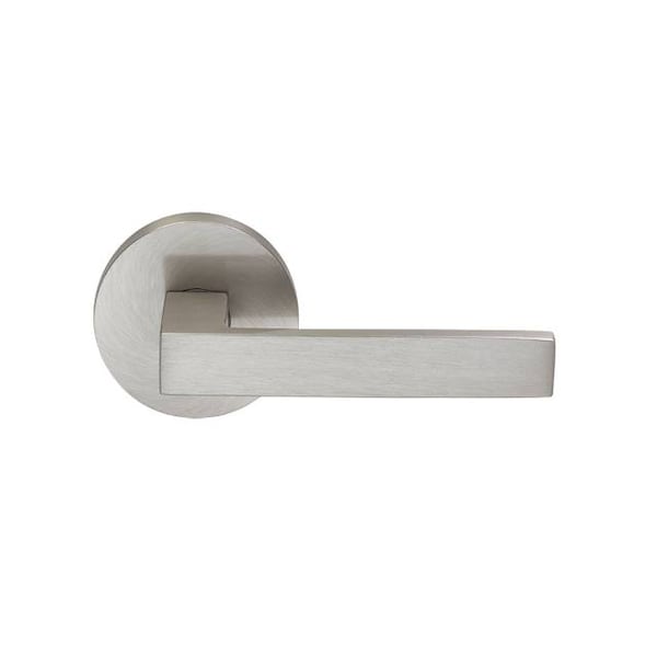 Modern Rose Privacy Lever 2-3/4" Backset, T Strike Satin Nickel 930