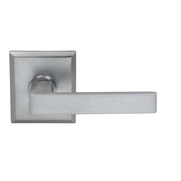 Rose Single Dummy Left Hand Lever Satin Chrome 930 with Rectangular