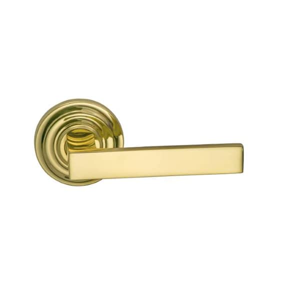 Traditional Rose Priv Lever 2-3/4" BS Full Lip Strike Bright Brass 930