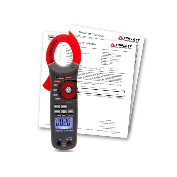Triplett 9325-NIST 1000A TRMS Clamp Mete