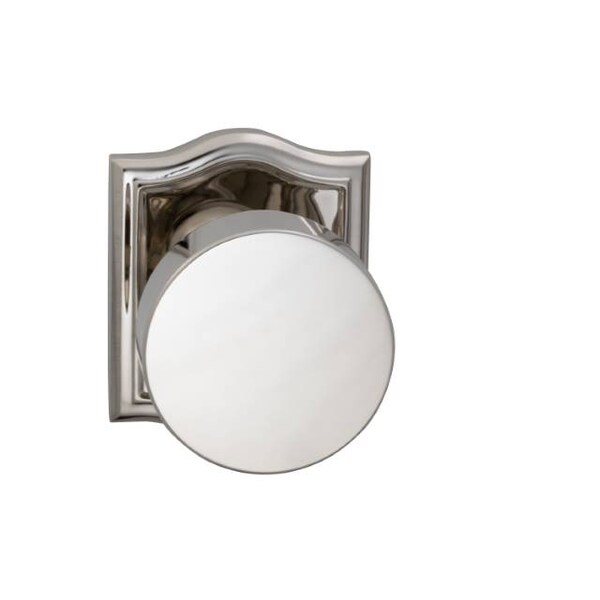Arched Rose Pass Knob 2-3/4" BS Full Lip Strike Bright Nickel 935