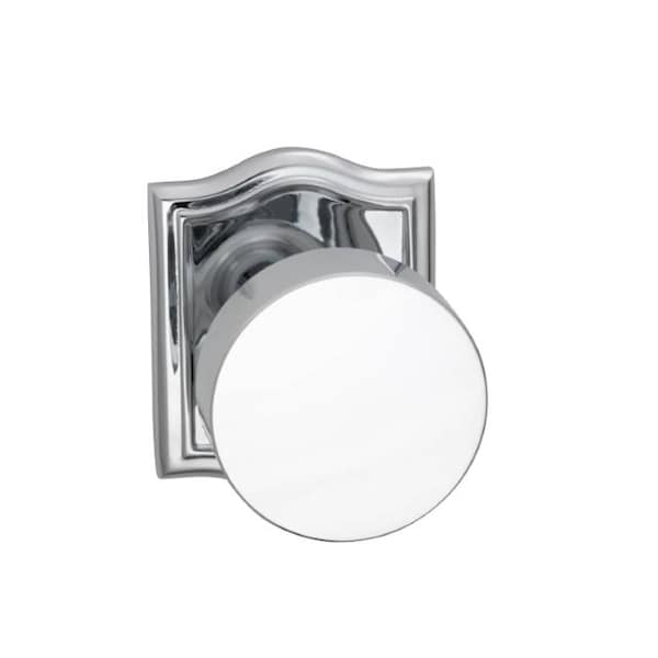 Arched Rose Pass Knob 2-3/4" BS Full Lip Strike Bright Chrome 935
