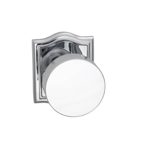 Arched Rose Pass Knob 2-3/8" BS Full Lip Strike Bright Chrome 935