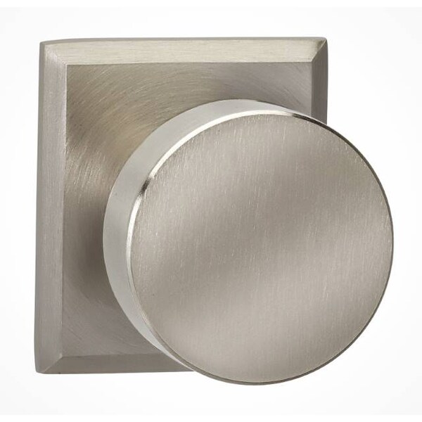Rectangular Rose Pass Knob 2-3/4" BS T Strike Satin Nickel 935