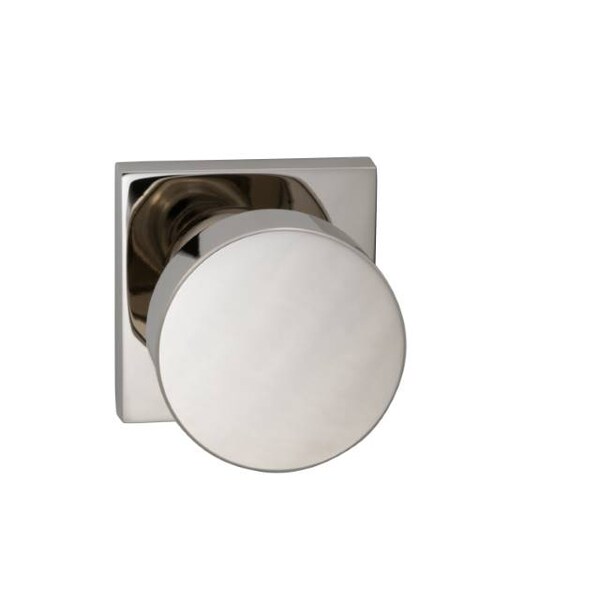 Square Rose Pass Knob 2-3/4" BS Full Lip Strike Bright Nickel 935