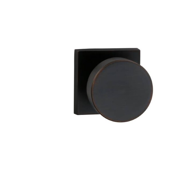 Square Rose Passage Knob 2-3/8" Backset, T Strike Tuscan Bronze 935