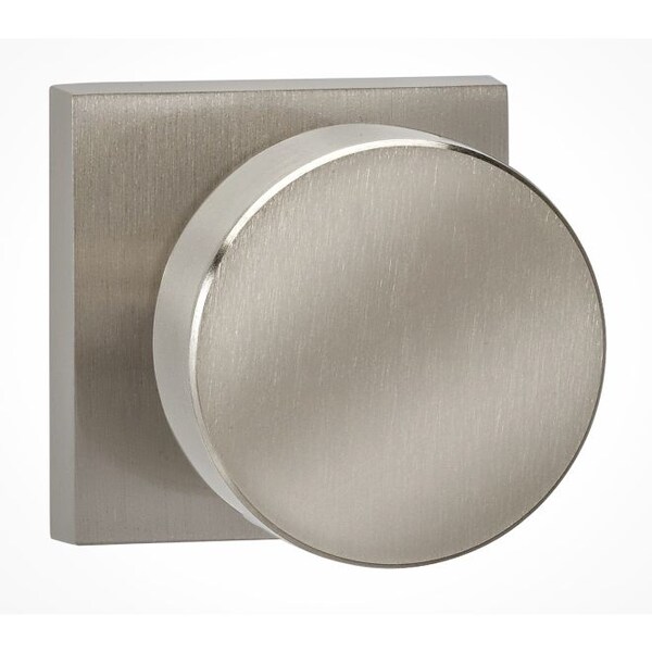 Square Rose Pass Knob 2-3/4" BS Full Lip Strike Satin Nickel 935