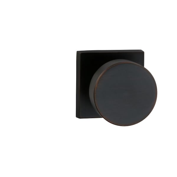 Square Rose Privacy Knob 2-3/8" Backset, T Strike Tuscan Bronze 935