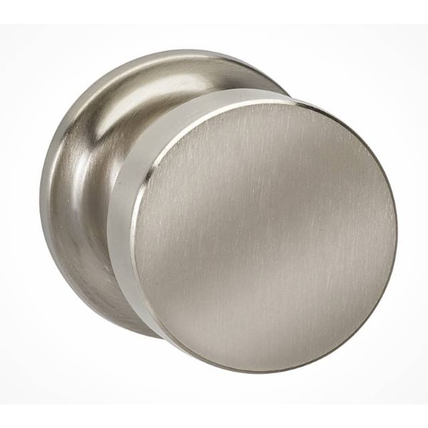 Traditional Rose Pass Knob 2-3/4" BS Full Lip Strike Satin Nickel 935