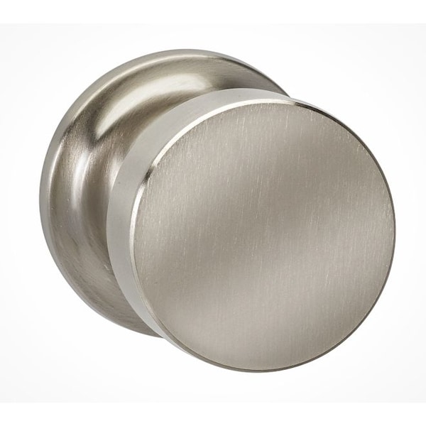 Traditional Rose Pass Knob 2-3/8" BS T Strike Satin Nickel 935