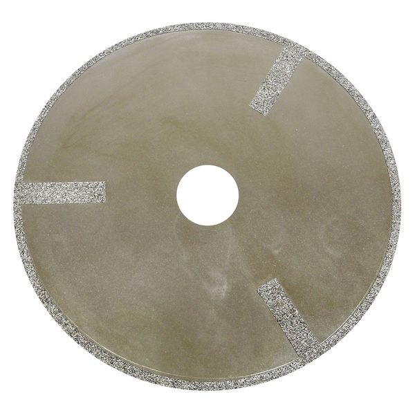 Abrasive Cut-Off Wheel, Side Spoked, 4 in Dia, 3/4 in Arbor Hole Size, Diamond, 40 Grit