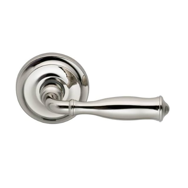 Lever 2-5/8" Rose Pass 2-3/4" BS T 1-3/4" Doors Bright Nickel 944