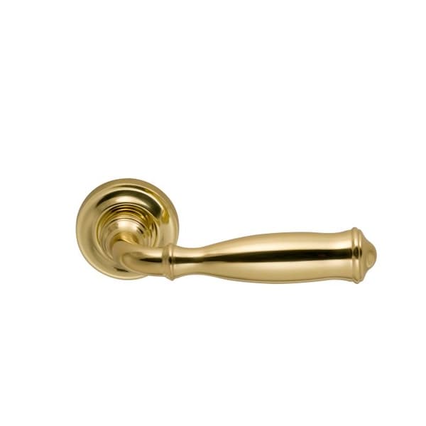 Lever 1-3/4" Rose Pass 2-3/4" BS T 1-3/4" Doors Bright Brass 944
