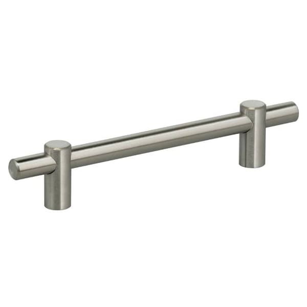Center to Center Thick Modern Bar Cabinet Pull Satin SS 5"