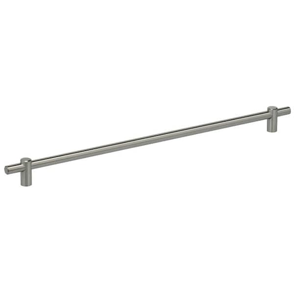 Center to Center Thick Modern Bar Cabinet Pull Satin SS 17-5/8"