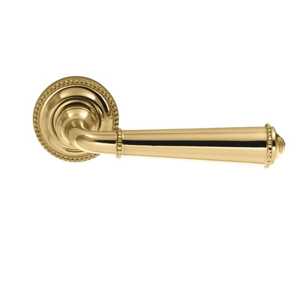 Lever 1-3/4" Rose Pass 2-3/4" BS T 1-3/8" Doors Bright Brass 946