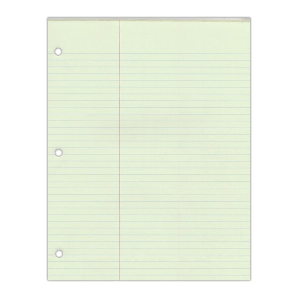 Gummed Pads, 8.5"x11", 50 Green Sheet, PK36