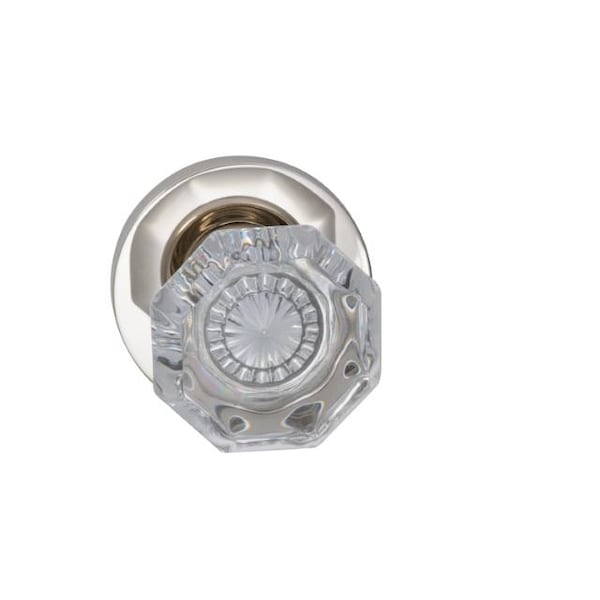 Single Dummy Knob Bright Nickel 955 with Modern Rose