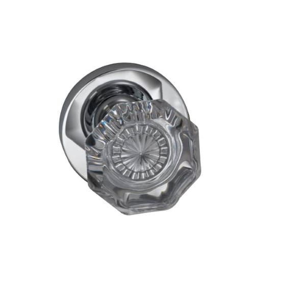 Single Dummy Knob Bright Chrome 955 with Modern Rose