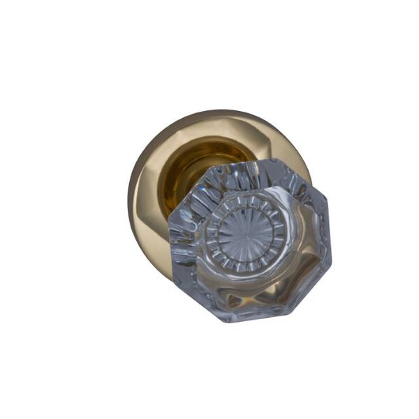 Modern Rose Priv Knob 2-3/4" BS Full Lip Strike Bright Brass 955