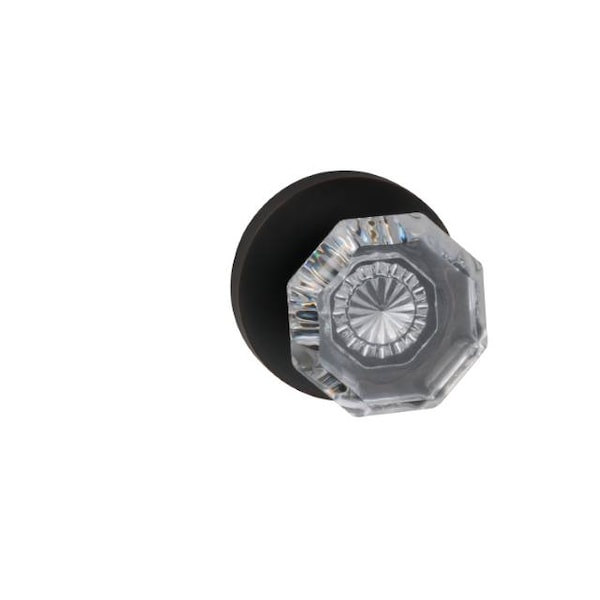 Modern Rose Privacy Knob 2-3/4" Backset, T Strike Tuscan Bronze 955
