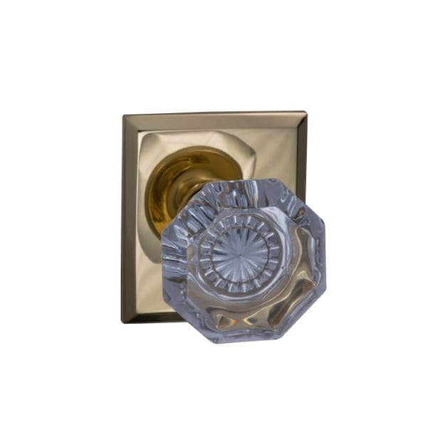 Rectangular Rose Priv Knob 2-3/8" BS T Strike Bright Brass 955