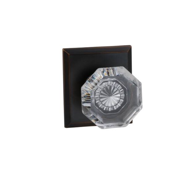 Rectangular Rose Priv Knob 2-3/8" BS T Strike Tuscan Bronze 955