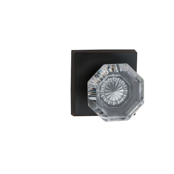 Square Rose Passage Knob 2-3/4" Backset, T Strike Tuscan Bronze 955