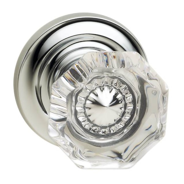 Traditional Rose Pass Knob 2-3/4" BS T Strike Bright Chrome 955