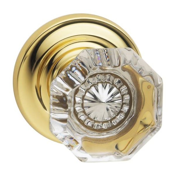 Traditional Rose Pass Knob 2-3/4" BS T Strike Bright Brass 955