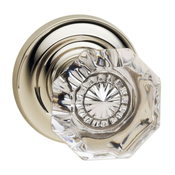 Traditional Rose Pass Knob 2-3/8" BS T Strike Bright Nickel 955