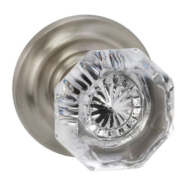 Traditional Rose Pass Knob 2-3/8" BS T Strike Satin Nickel 955