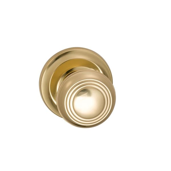 Knob 2-5/8" Rose Pass 2-3/4" BS T 1-3/4" Doors Bright Brass 970