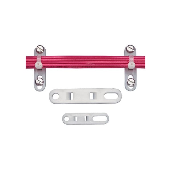 3-5/64" L, 5/8" W, natural Plastic Cable Tie Mount, Package quantity: 100