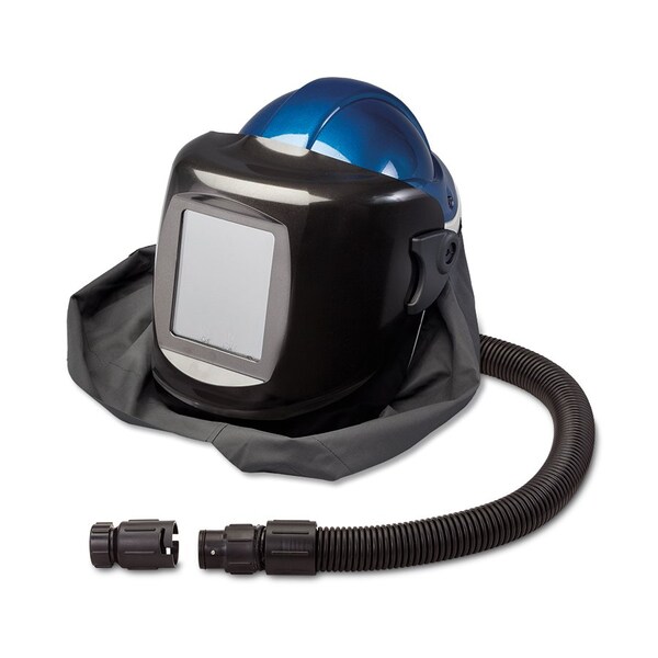 Deluxe Supplied Air Shield & Welding Helmet w/LP Adapter, Black