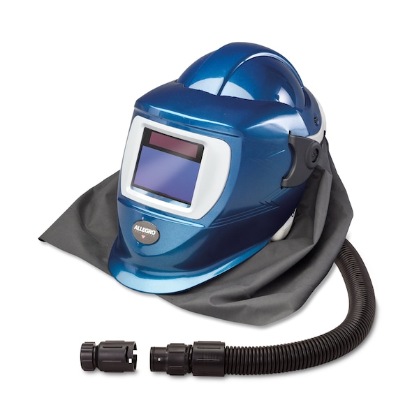 Deluxe Supplied Air Shield & Welding Helmet w/HP Temperature Controller, Blue