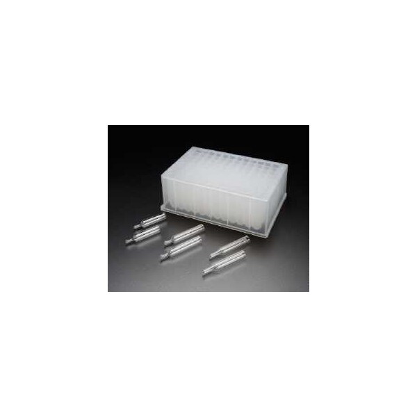 Glass Flat Tip Tapered Inserts, 8x37mm, for 96 Deep Square Well, PK100