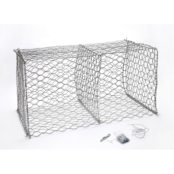 Gabion, 108" x 36" x 36", Green, 108 Inch Height, 36 Inch Width