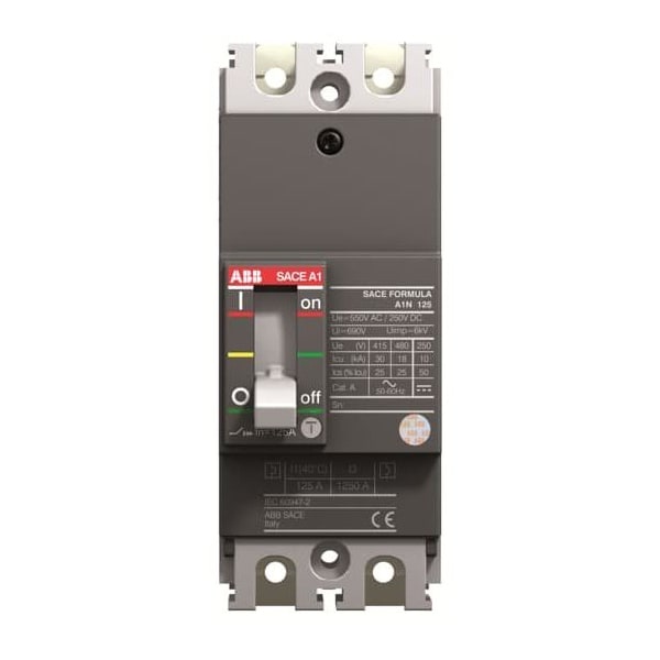 Circuit Breaker, A1A Series, 100A, 2 Pole, 240V AC, 10kA