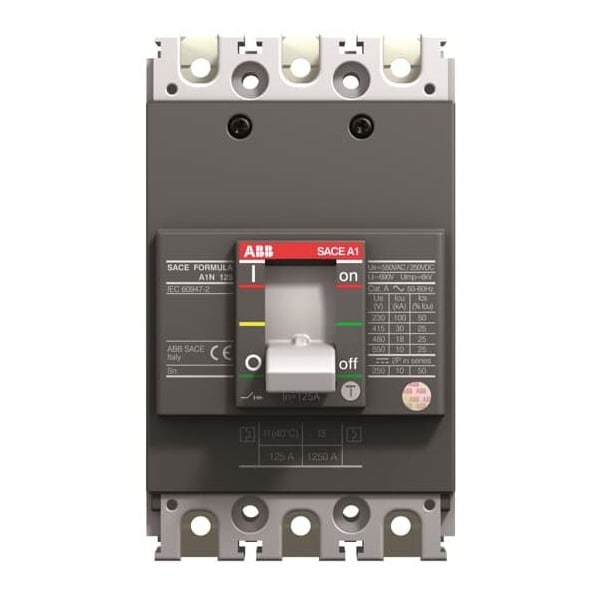 Circuit Breaker, A1N Series, 100A, 3 Pole, 240V AC, 25kA