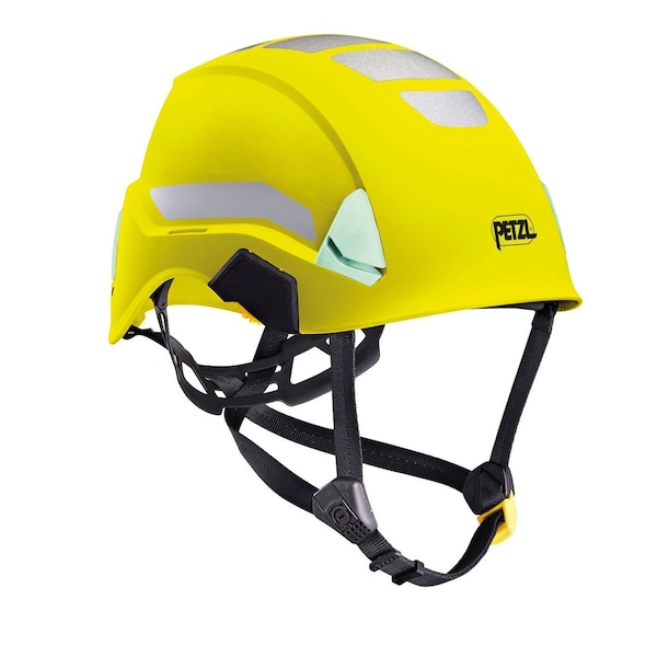 Safety Helmet, ABS, EPP, Hi-Vis Yellow, Fits Hat Size One Size Fits Most