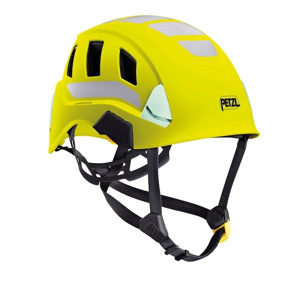 Safety Helmet, ABS, EPP, Hi-Vis Yellow, Fits Hat Size One Size Fits Most