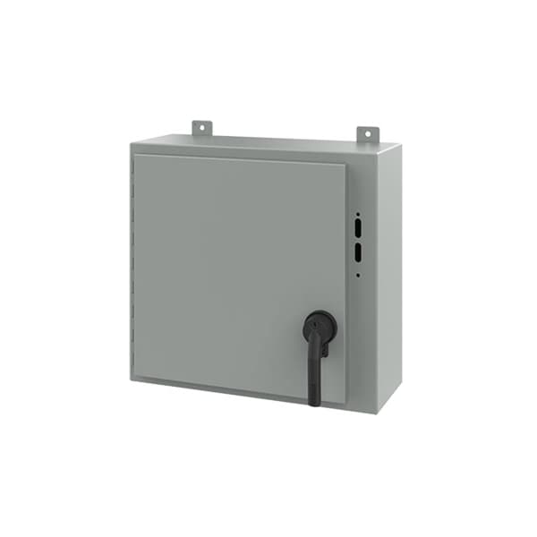 Keyed Handle Electrical Enclosures, 20 in H, 8 in D, 21.38 in W, NEMA 12, Steel
