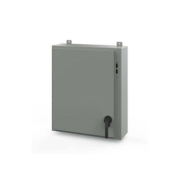 Keyed Handle Electrical Enclosures, 30 in H, 8 in D, 25.38 in W, NEMA 12, Steel