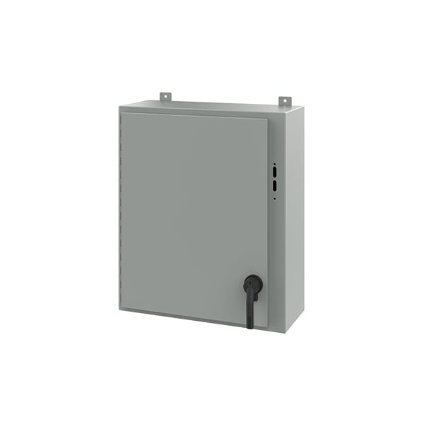Keyed Handle Electrical Enclosures, 30 in H, 10 in D, 25.38 in W, NEMA 12, Steel