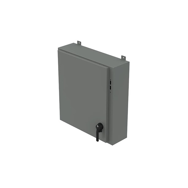 2 Point latch with Padlocking Electrical Enclosures, 30 in H, 10 in D, 28-1/4 in W, 12, Steel