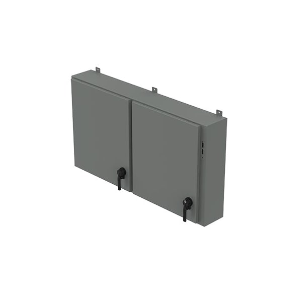 2 Point latch with Padlocking Electrical Enclosures, 30 in H, 10 in D, 54-1/2 in W, 12, Steel